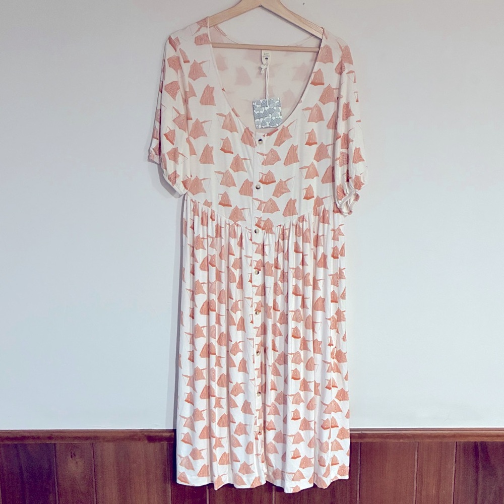 Kate Quinn Pink Flutter Sleeve Sundress - Picture 2 of 7